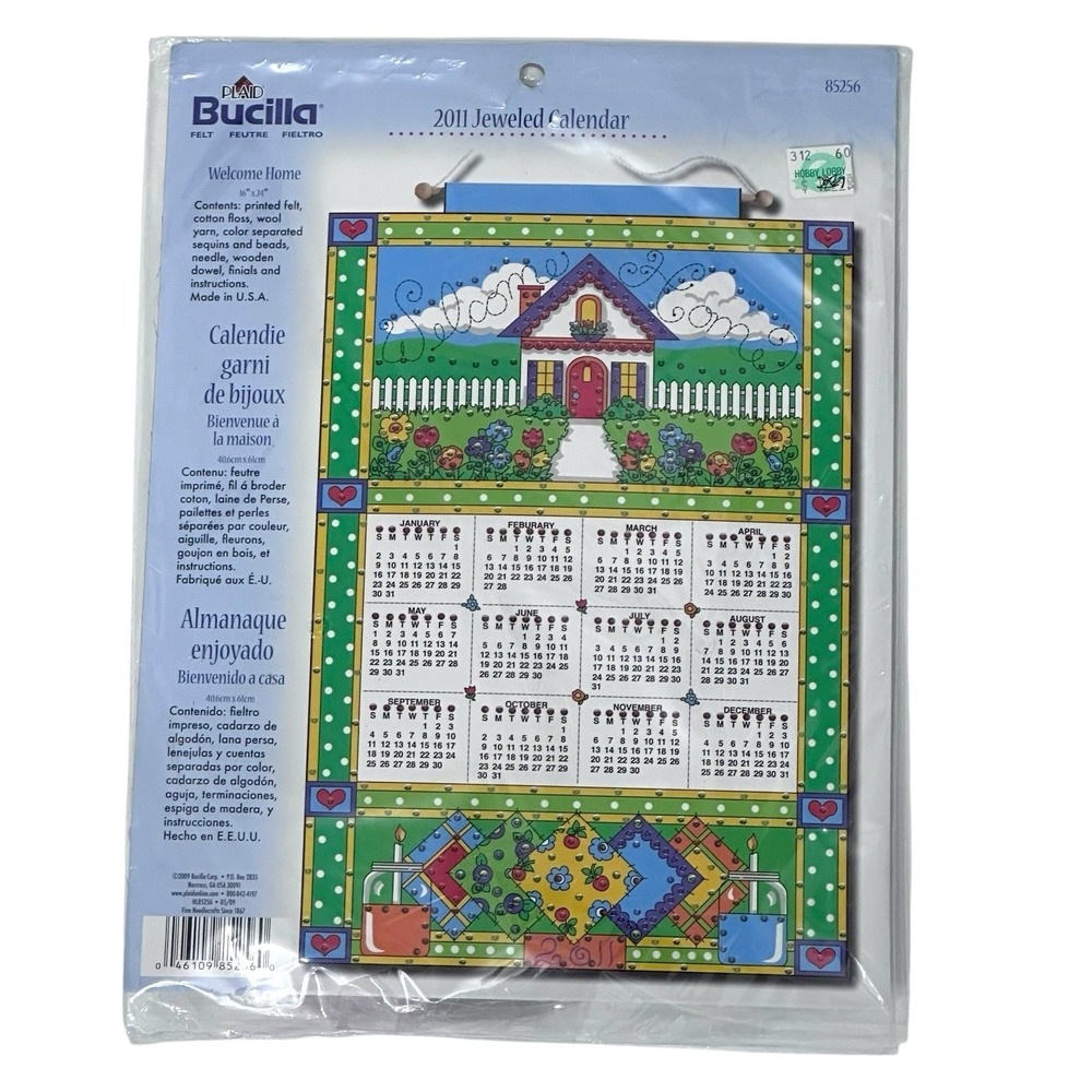 Bucilla 2011‎ Jeweled Calendar #85256 Kit Welcome Home NEW